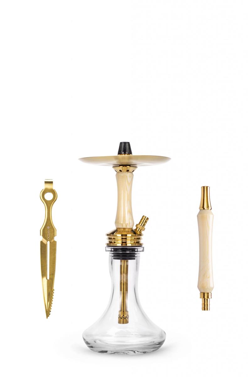 Ocean Hookah Kaif S "SMALL" Gold White Wood