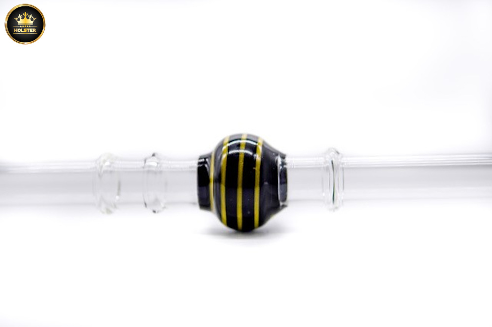 Kaya Shisha - Lolly Stick Glasmundstück Schwarz, Gelb