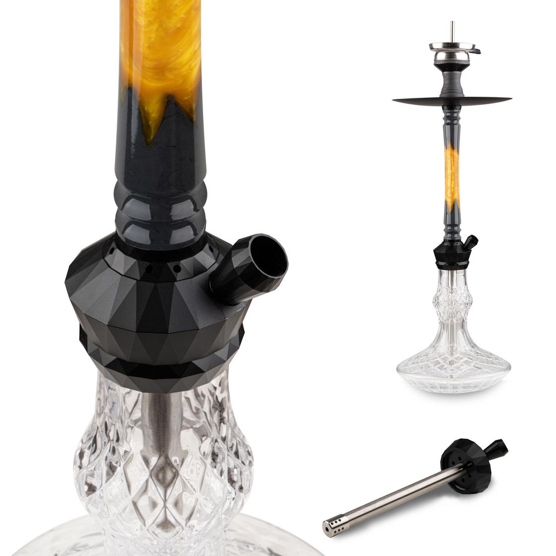 Smokah - Diamond Set Shisha Schwarz Gelb