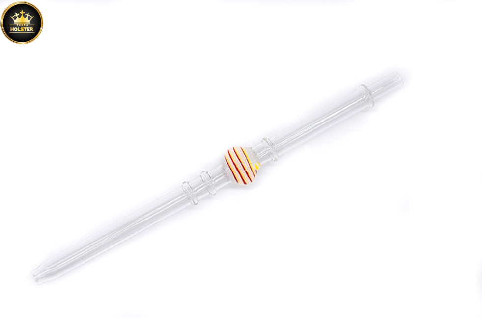 Kaya Shisha - Lolly Stick Glasmundstück Weiß, Rot, gelb