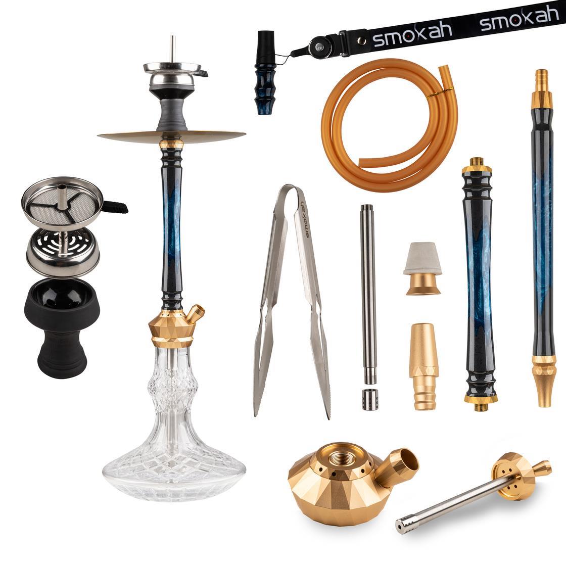 Smokah - Diamond Set Shisha Schwarz Blau