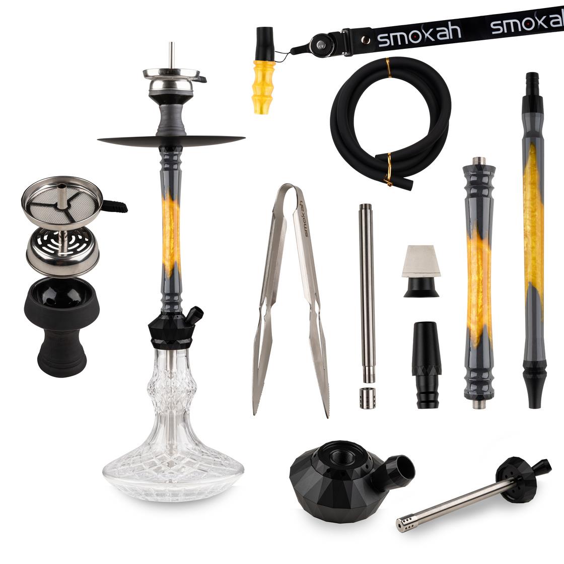 Smokah - Diamond Set Shisha Schwarz Gelb