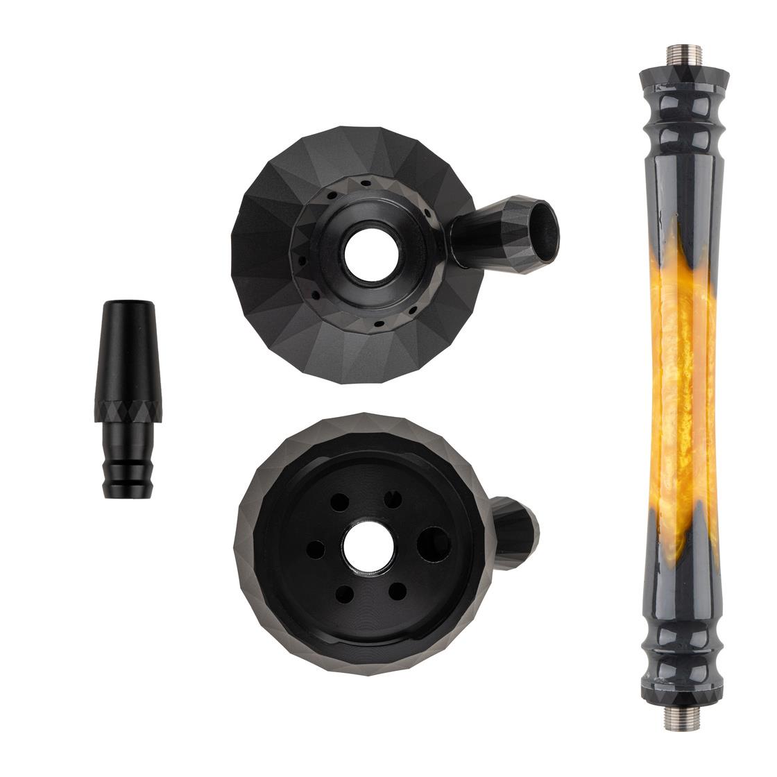 Smokah - Diamond Set Shisha Schwarz Gelb