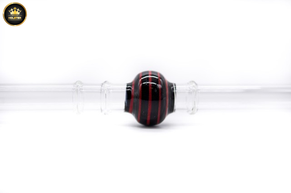 Kaya Shisha - Lolly Stick Glasmundstück Schwarz, Rot