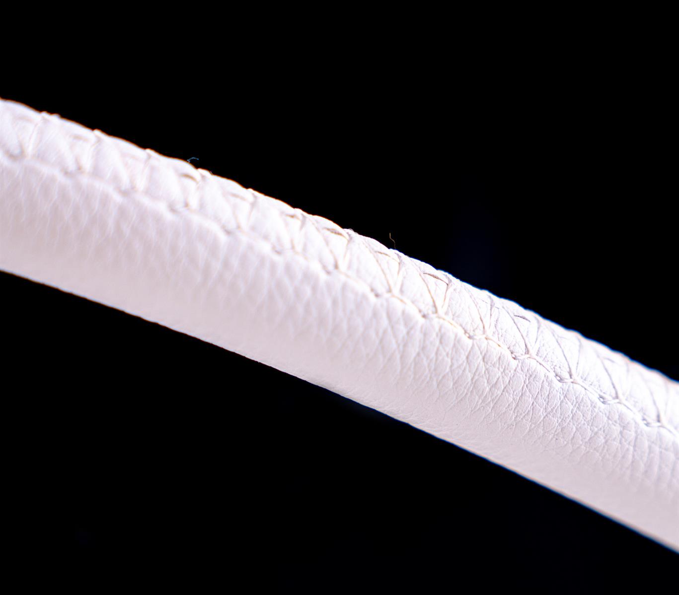 Dschinni Lederschlauch White (Ummantelter Silikonschlauch)