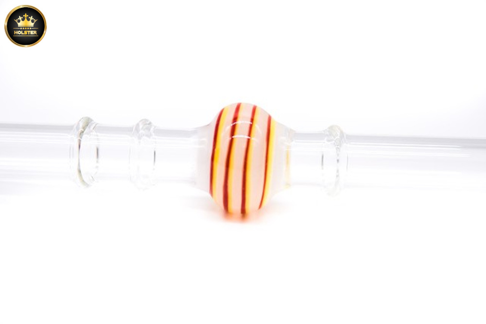 Kaya Shisha - Lolly Stick Glasmundstück Weiß, Rot, gelb