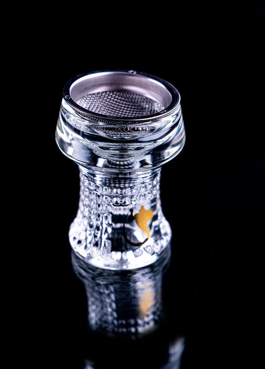 Dschinni Glaskopf Nero Pro (Handmade High Borosilikatglas 3.3 mit Seflex & Kaminaufsatz)