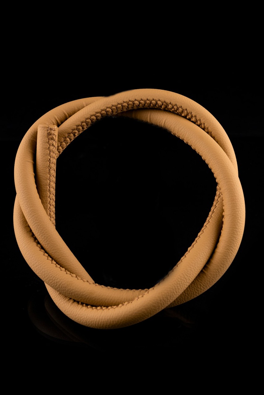 Lederschlauch Sand (Ummantelter Silikonschlauch)
