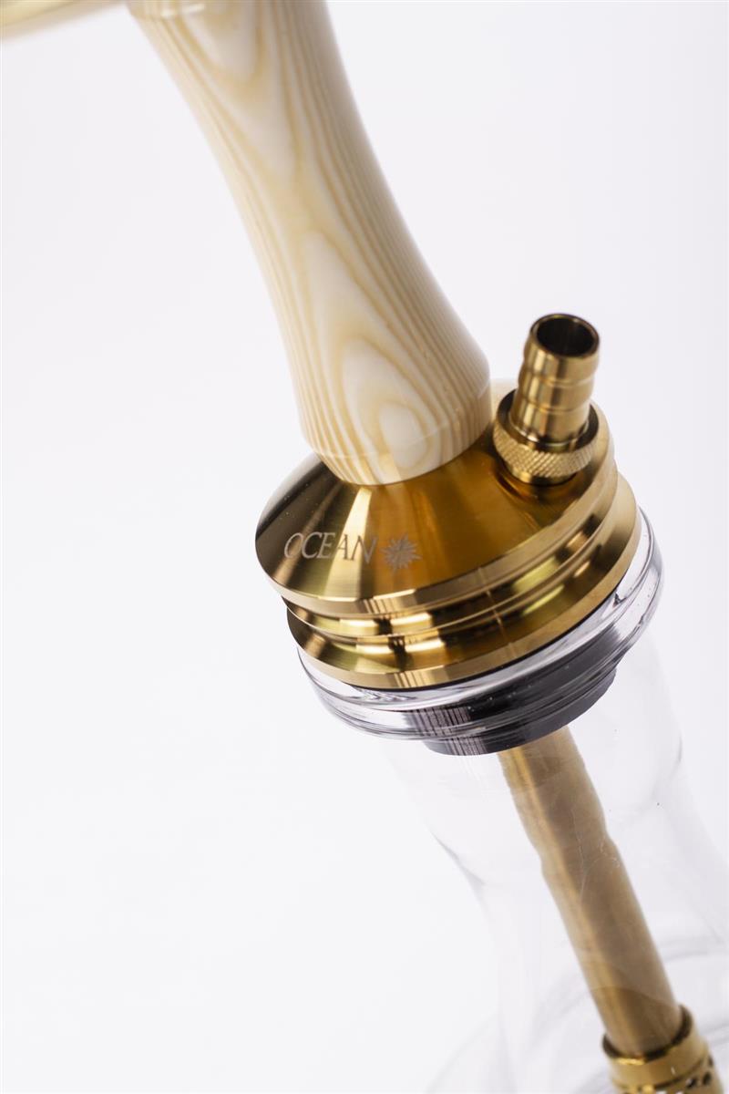 Ocean Hookah Kaif S "SMALL" Gold White Wood