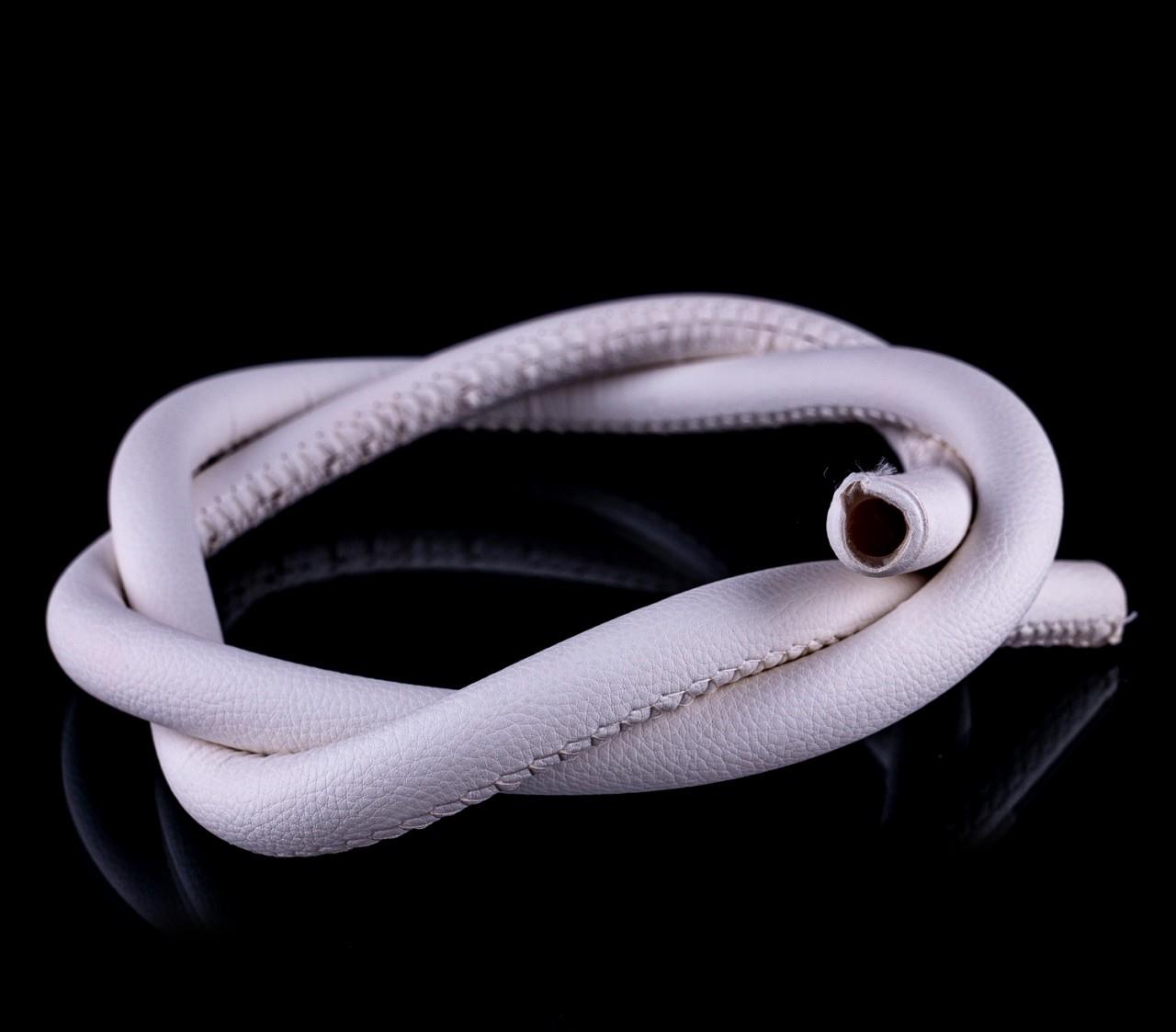 Dschinni Lederschlauch White (Ummantelter Silikonschlauch)