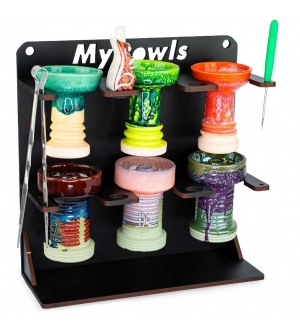 Displayhalterung - 6Köpfe - Schwarz